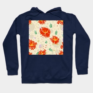 Hand drawn colorful flowers Hoodie